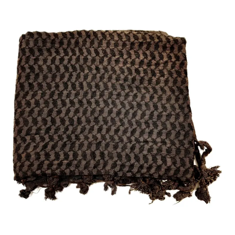 Palästina Schal, Keffiyeh, Dunkelbraun/Schwarz