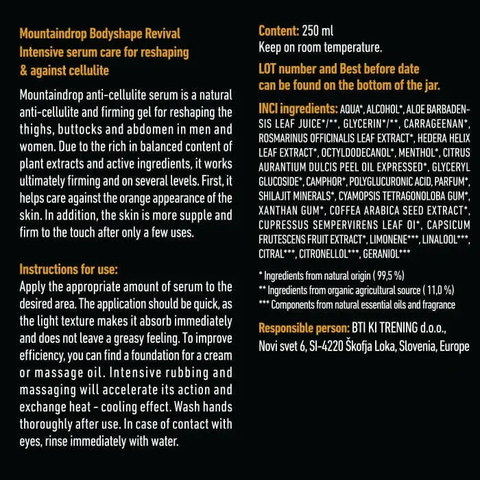 Premium Bodyshape Shilajit Serum 250ml