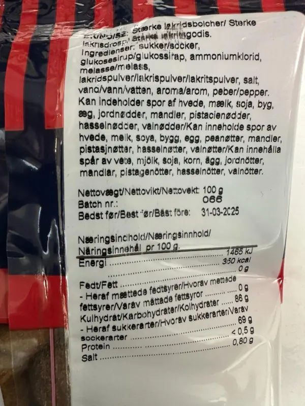 Nørregade Extra Stark, Lakritz, 100g