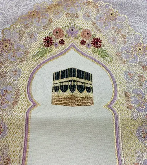 Luksus Kaaba bedetæppe i Guld/ Lilla