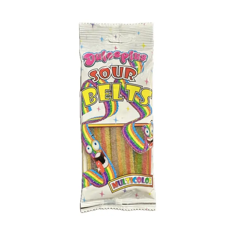 Sour belts multicolor, dulceplus, 100g (bedst før 3/2026)