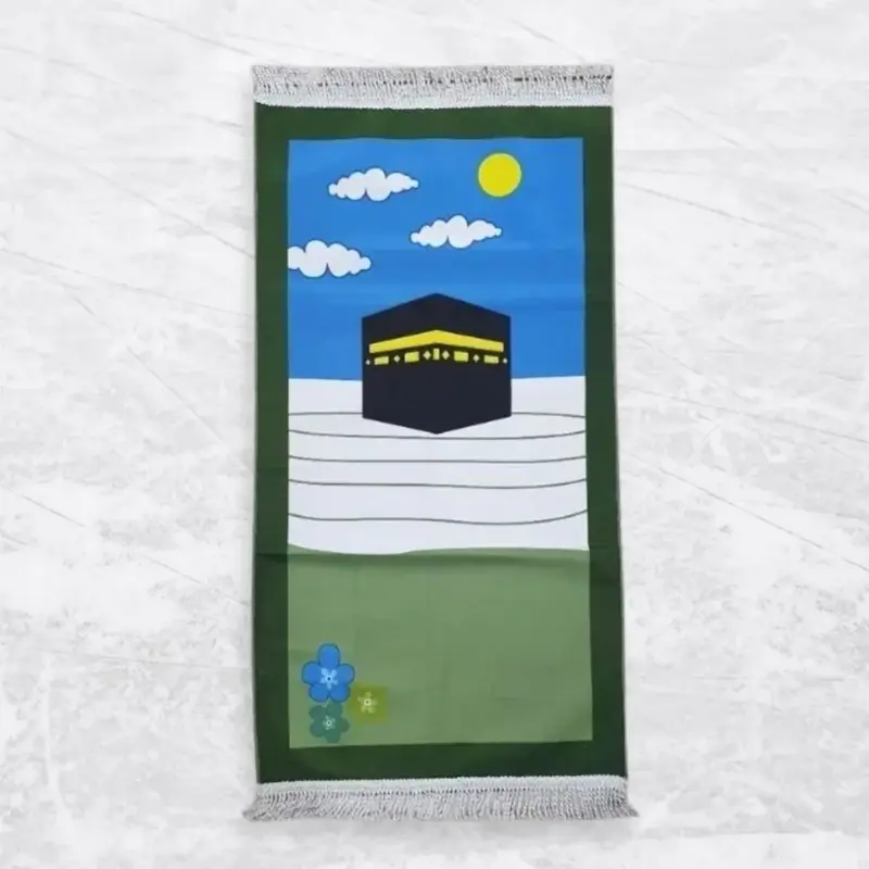 Stor Børnebedetæppe Kaaba Grøn