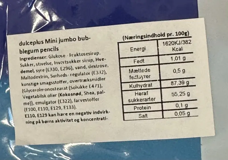 Mini Jumbo Kaugummistifte, dulceplus, 1kg