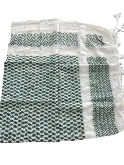 Palästina Schal, Keffiyeh, Weiß/Grün