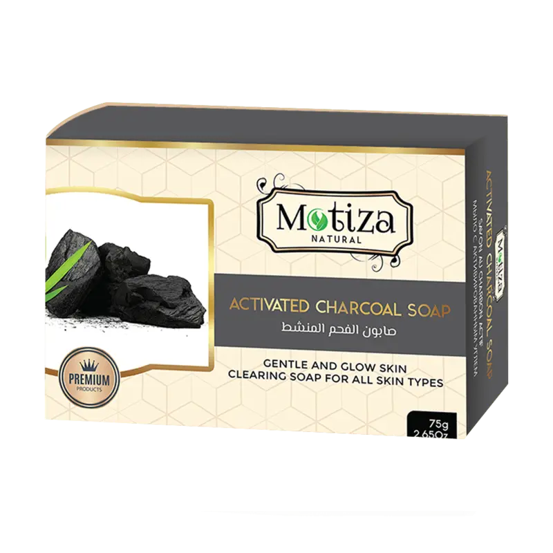 Trækulssæbe 75g - Motiza