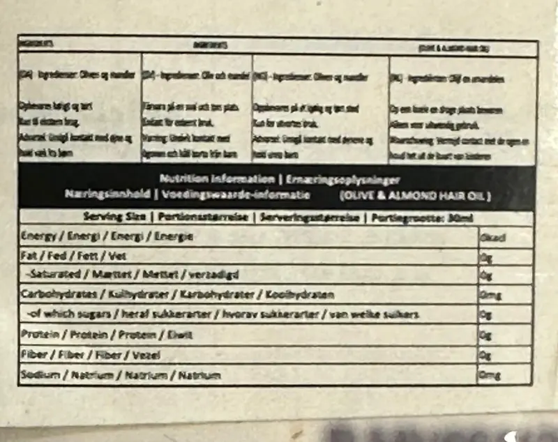 Oliven- und Mandelöl, 200ml