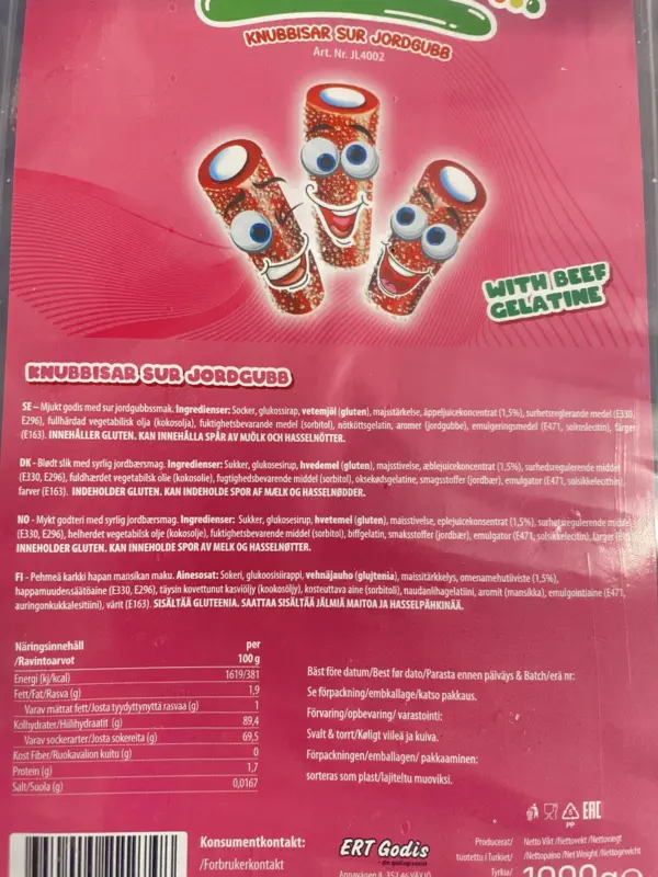 sure jordbær - jellioo 1kg