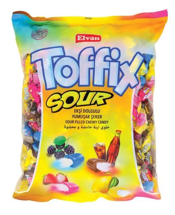 Sour Powder Filled Soft Candy  Toffix (300 gr)