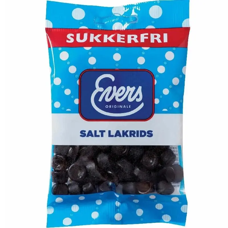 Salt Lakrids Sukkerfri - Evers 70g (Bedst før 01-2026)