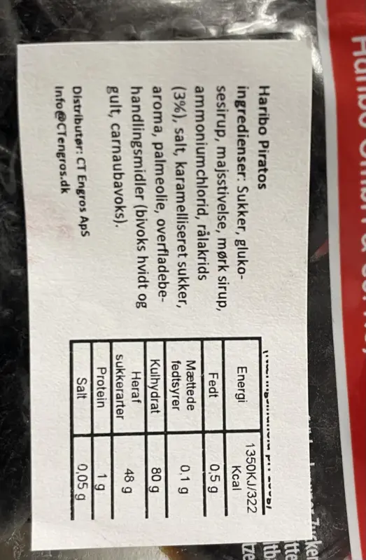 Piratos Haribo 175 gr (extra starka)