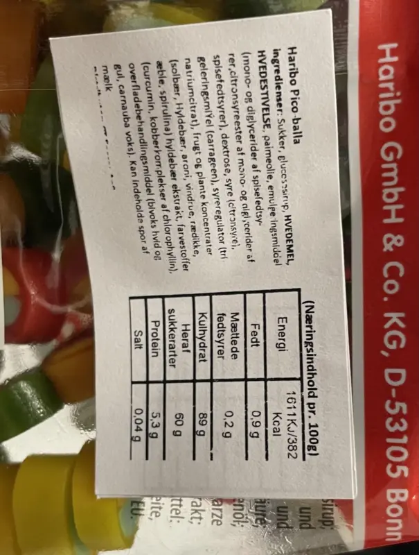 Pico Balla Haribo 160 g, Veggie