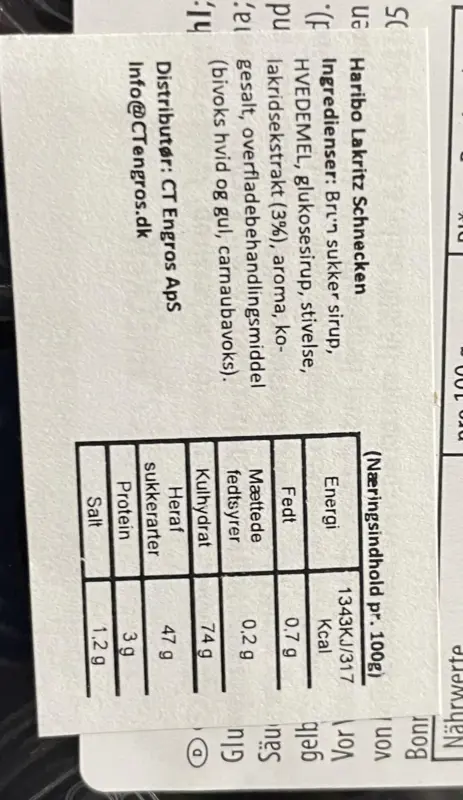 Lakritssniglar Haribo 1kg