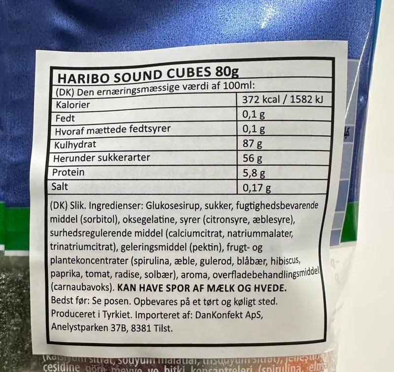 Sound Cubes Haribo 80g