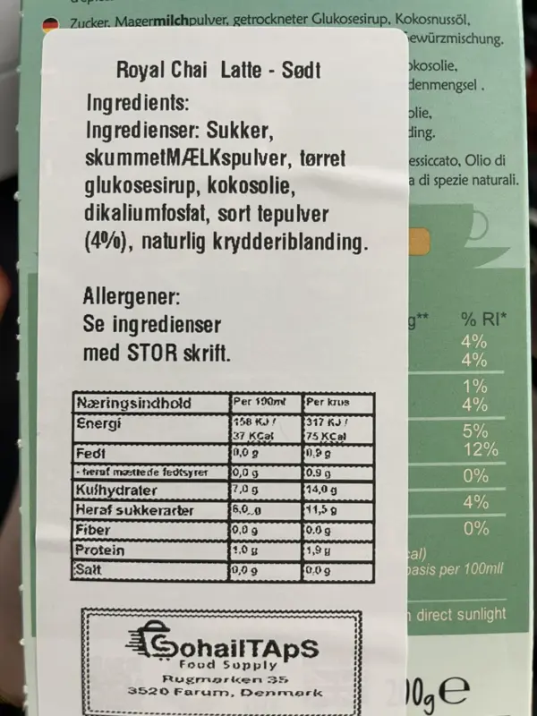 Chai Latte - Royal Chai