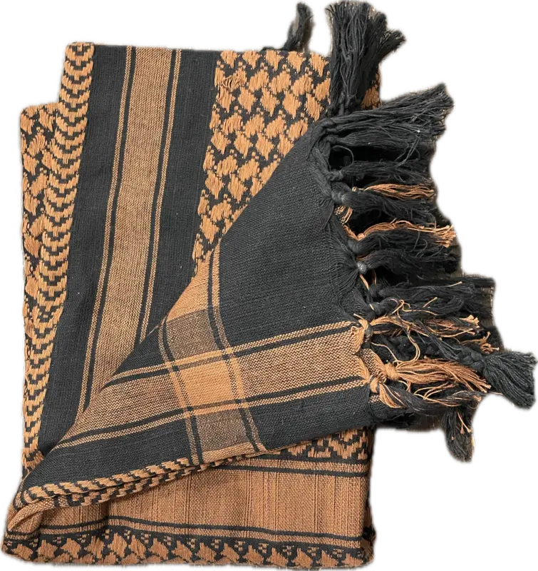 Palästina Schal, Keffiyeh, Schwarz/Braun