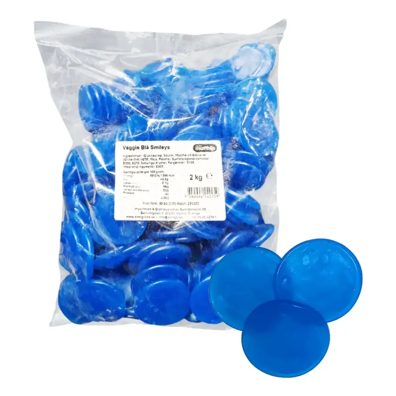 Veggie Blå Smileys 2kg