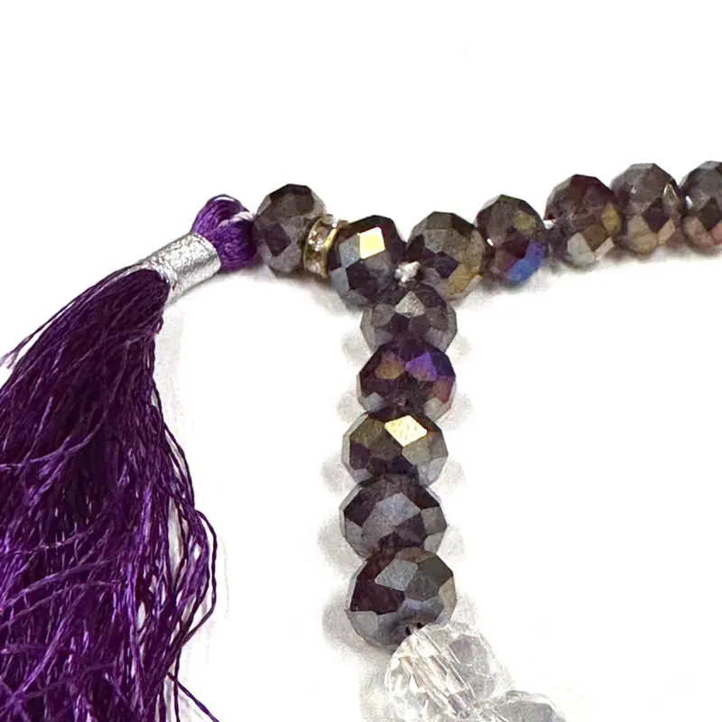Kristall Lila Tasbih 33 Perlen