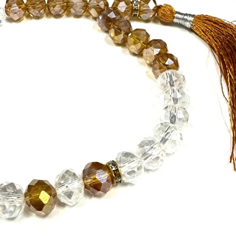 Krystal Orange Tasbih 33 Perlen