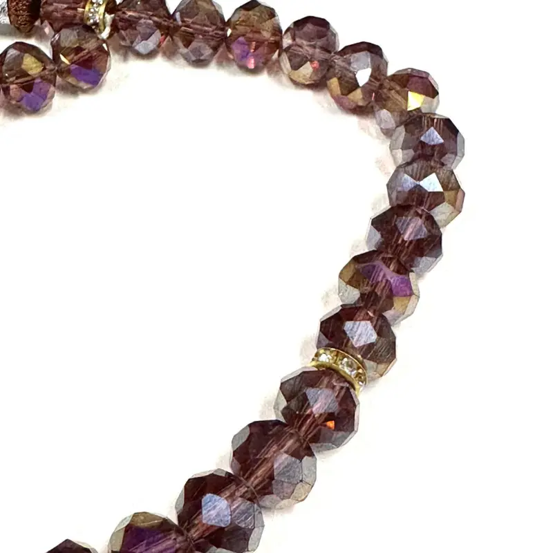 Kristall Lila/braune Tasbih