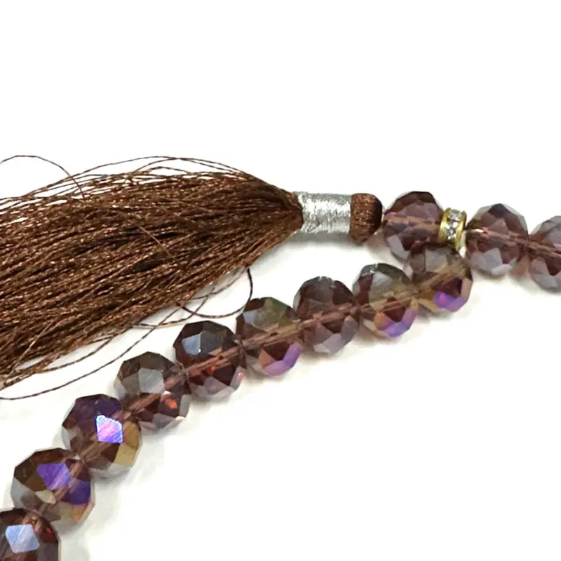 Kristall Lila/braune Tasbih