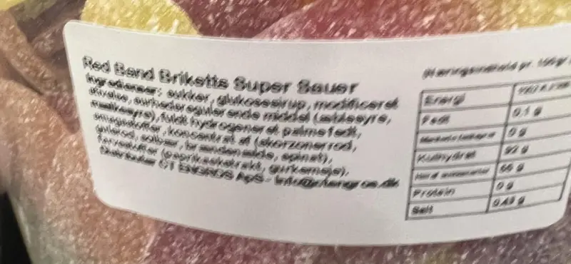 Red Band Briketts Super Sour (Vegan Version) 1200g