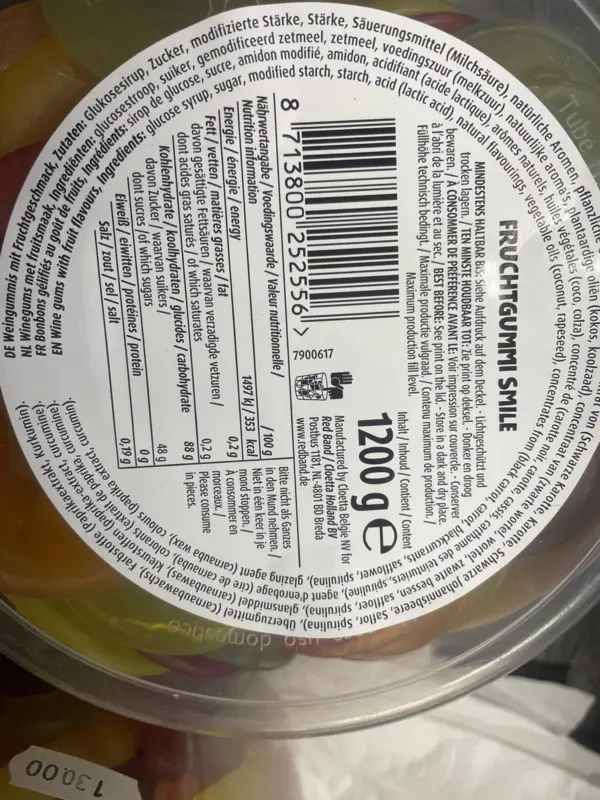 Red Band Smile frugtvingummi (Vegan)