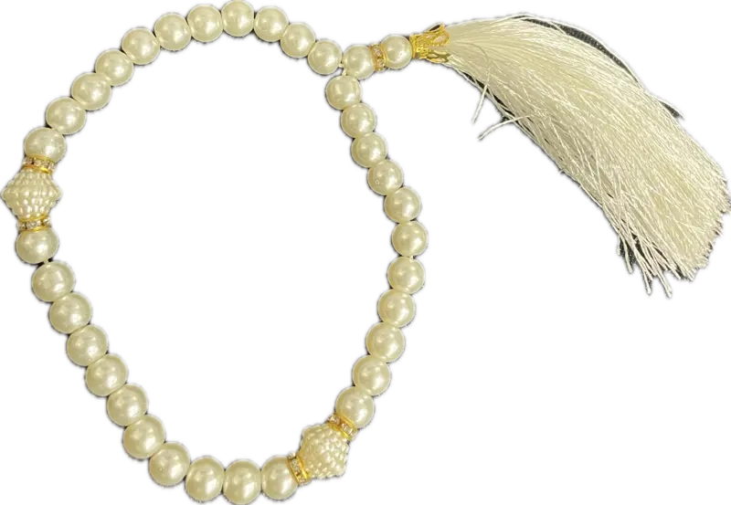 White Pearl Tasbih 33 Perlen