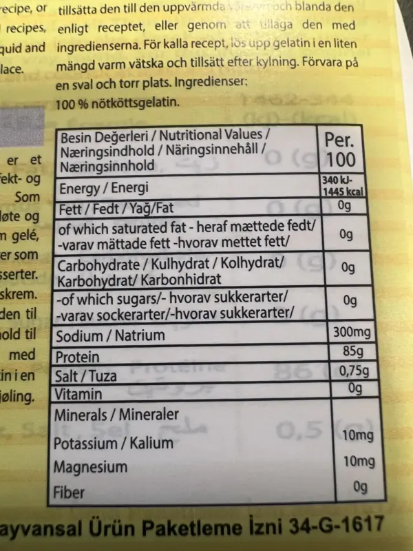 Gelatine Blade Dr. Guste 100g (5 stk)