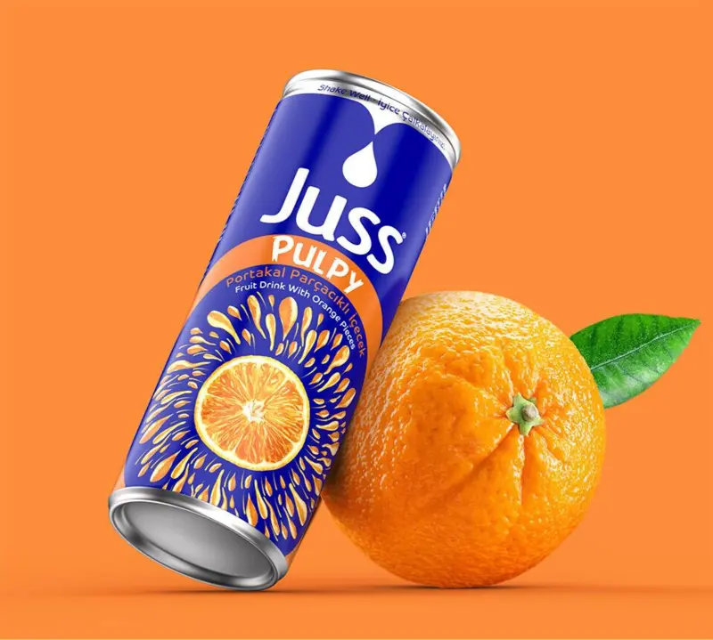 Fruktdryck med apelsinbitar Juss Pulpy 250ml