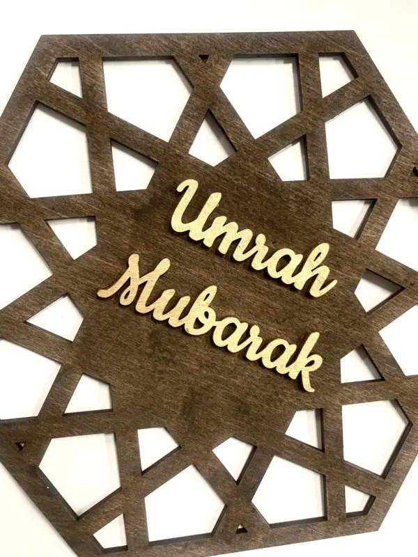 Umrah Mubarak Træ tavle
