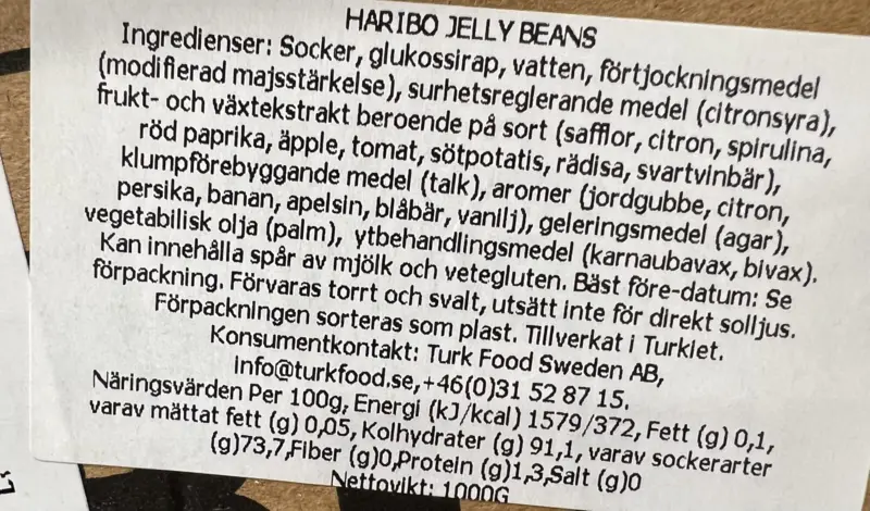 Jelly Beans Haribo, 1 kg