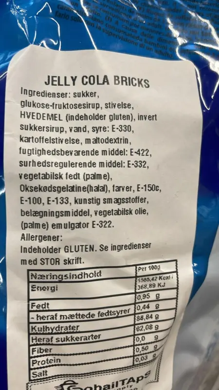 Jelly Cola Brick 1kg Dulceplus