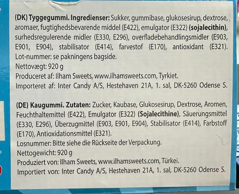 Sour Ball Green Apple Super Sour Bubble Gum, 200 stk