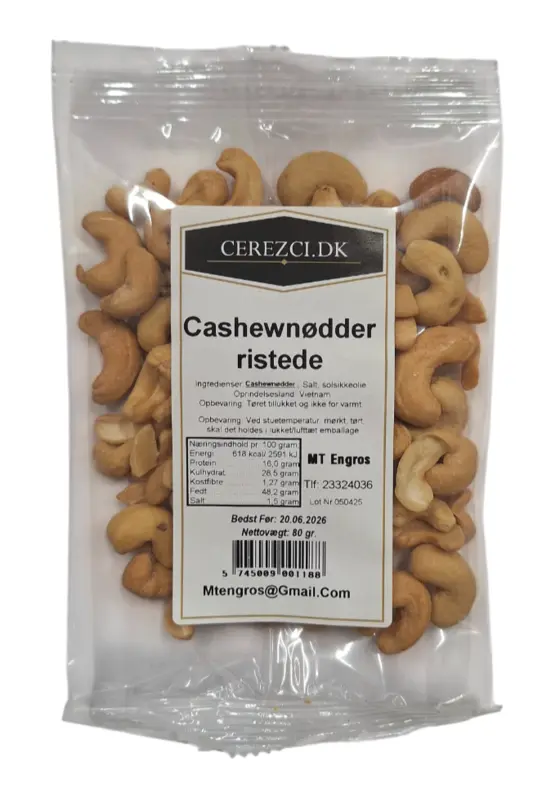 Geröstete Cashewkerne, 80g