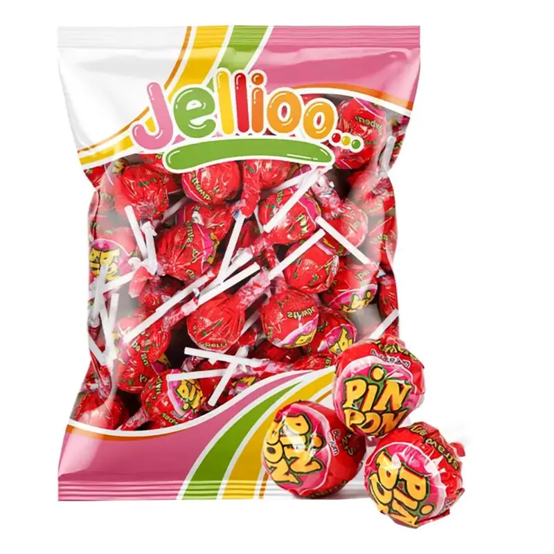 Lollipop Gum Sour Strawberry, Jellioo