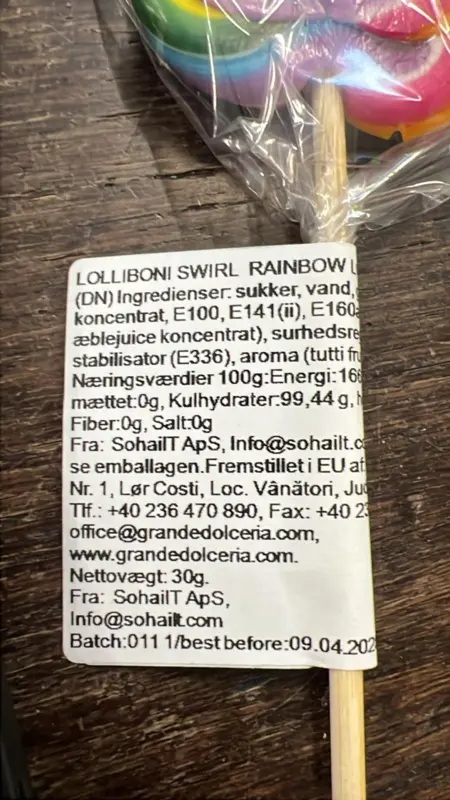 Swirl Rainbow Lutscher 1 Stk 30g