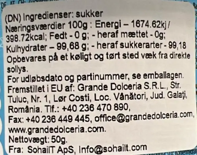 Candyfloss Unicorn Lolliboni 50g