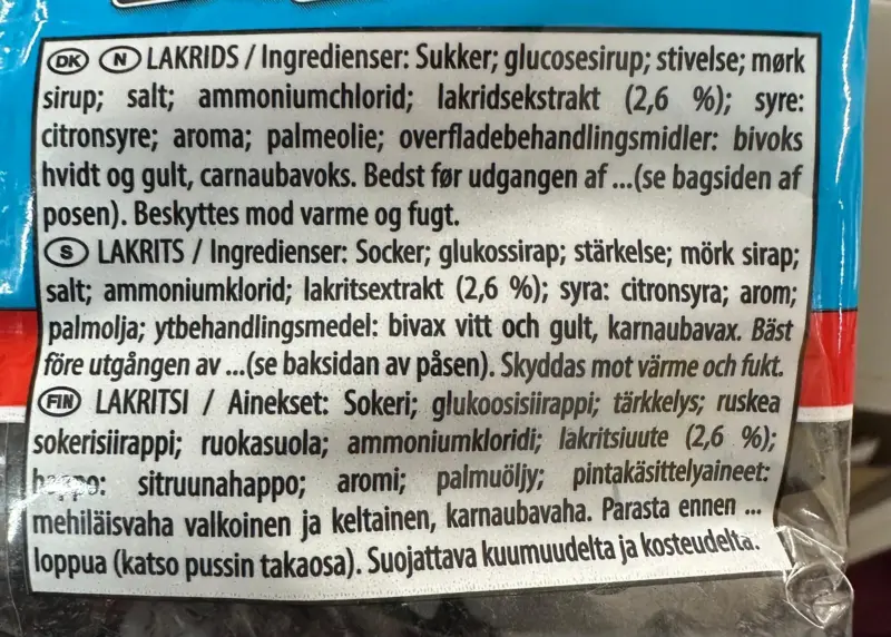 Haribo abc lakrits, 120g