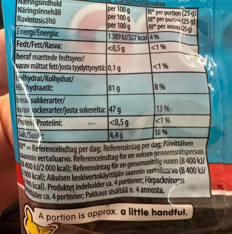 Haribo abc lakrits, 120g