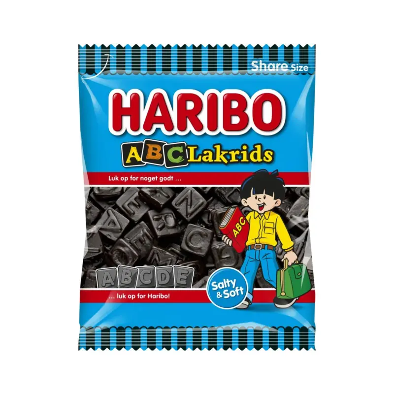 Haribo abc lakrits, 120g