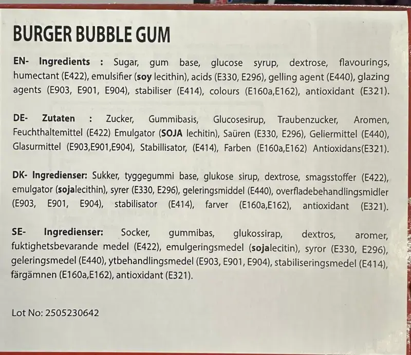 Burger Bubble Strawberry Bubble Gum 1 stk.
