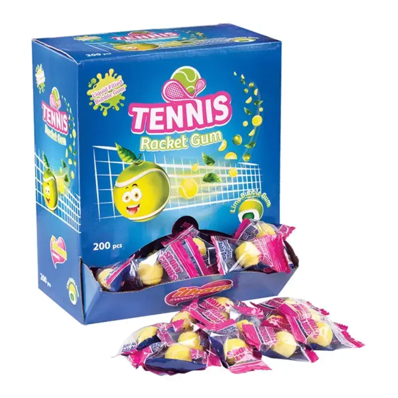 Tennis Rocket Lime Bubble Gum 1 stk