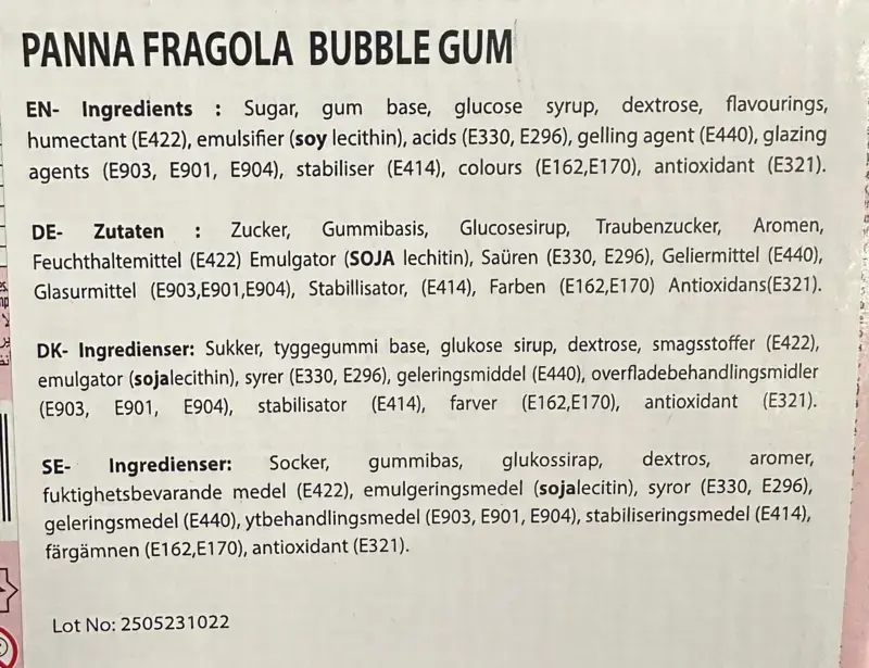 Panna Fraloga Strawberry Cream Bubble Gum 1stk