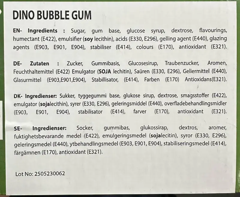 Dino Eggs Tutti Frutti Kaugummi 1 Stück