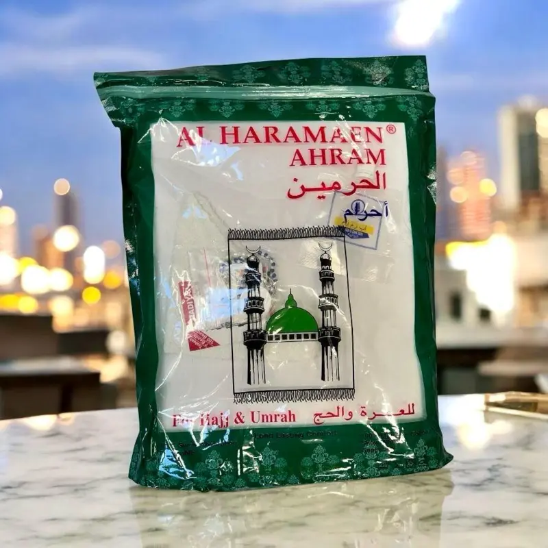 Ihram/Ahram pakke til Voksen, tyndt lækkert stof (ikke håndklæde)