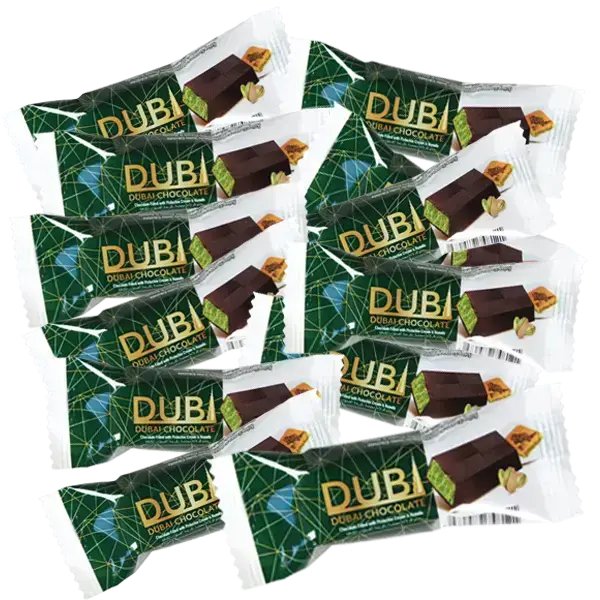 Mini Dubai Chokolade med Pistacie og Kunafa, 11 gram