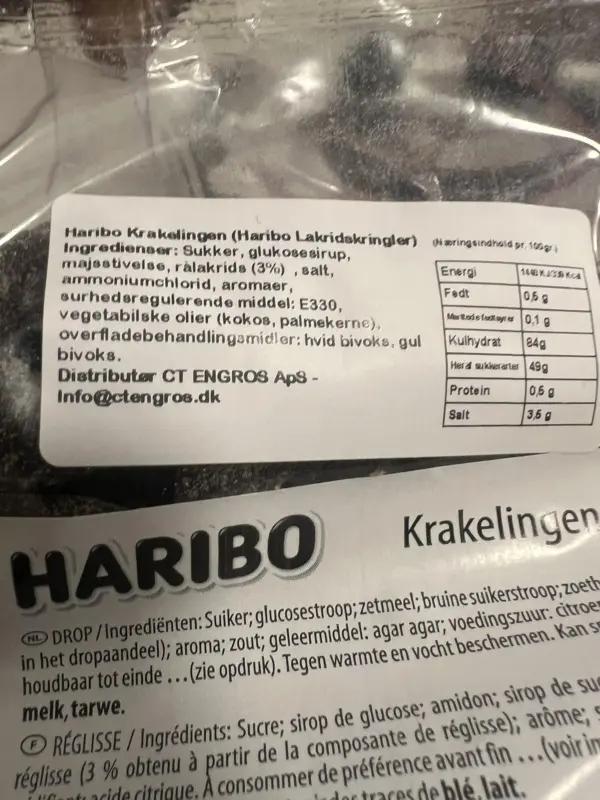 Lakrids Kringler Haribo, 1500g