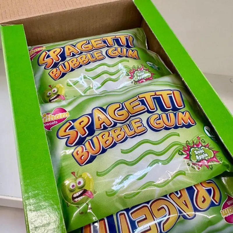 Spagetti Tyggegummi Sour Apple, 40g