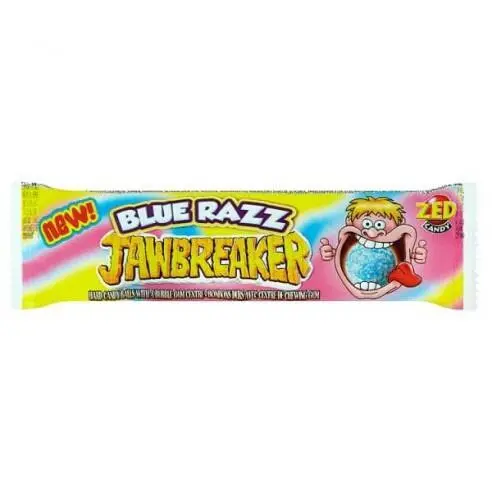 Zed Jawbreaker med Blue Razz-smag og tyggegummikerne 4 stk