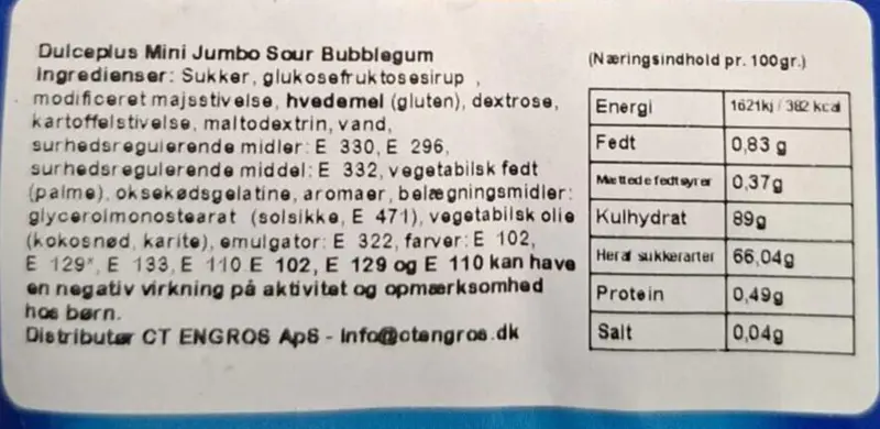Dulceplus Jumbo Bubblegum 1 kg